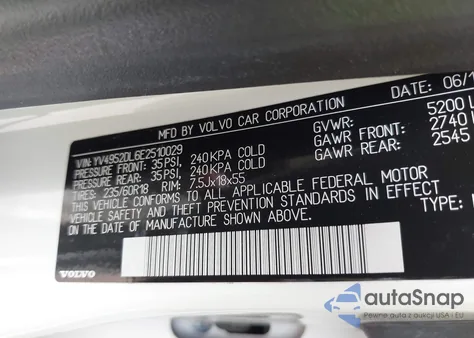 2014 Volvo Xc60 3.2 Premier Plus from USA, damaged, VIN YV4952DL6E2510029